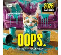2026 Wall Calendar, Funny Dog & Cat Calendar 12 Month Planner - Big Large Wall Calendar for Office, Desk, Kids, Hanging Family Calendar 2026, 11.75 x 11.75" (OOPS)