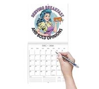 2026 Wall Calendar | Funny Sarcastic Swear Calendar | 2026 Notebook Retro Hangable Planner for Men Bedroom Home Decor Ornaments Women Workplace