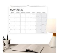 2026 Wall Calendar - Hanging Monthly Planner - A4 Monthly Wall Planner for Academic Year | for Planning in the Office, School, Classroom and Student Dorm