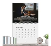 2026 Wall Calendar, Historical Wire Waistband , Artistic 2026 Wall Calendar, For Children, Teachers, Indoors, School, Classroom, Offices, Home, Refrigerator, Holiday