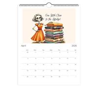 2026 Wall Calendar - Humor Sewing Skeleton Planner, Funny Monthly Hanging Calendar, 12 Month Creative Organizer, Classroom & Office Decor, Home Refrigerator Fridge Schedule