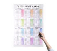 2026 Wall Calendar | Large Format 12 Months Monthly Calendar Hanging | for Home School Office Dorm Workshop Classroom Teachers Students Consultants