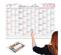 2026 Wall Calendar, Large Paper Planner, 12-Month Grid Plan Calendar, for Office, School, Classroom, Dorm, Birthday, Appointments, Event, Holiday, Meal Planning