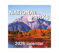 2026 Wall Calendar - Monthly National Parks Planner | Wall Planner With Ruled | January Doctoral Calendar For Planning And Organization | Supplies