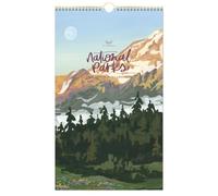 2026 Wall Calendar - National Parks by 1Canoe2, 10x17” Monthly Hanging Appointment Calendar with Hand-Painted U.S. Landscapes, Dot Grid Notes, and 8x10 Cut-Away Art Prints for Framing