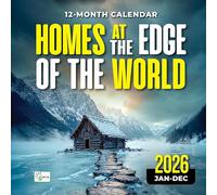 2026 Wall Calendar, Nature Calendar 12 Month Planner - Big Large Wall Calendar for Office, Desk, Kids, Hanging Family Photo Calendar 2026, 11.75 x 11.75" (HOMES AT THE EDGE OF THE WORLD)