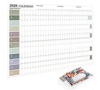 2026 Wall Calendar Planner 2026 Full Year To View Calendars Yearly Planners Family Home Organiser For Daily Planning English Annual Planner Calendar