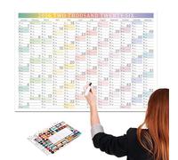 2026 Wall Calendar - Poster Weekly Thick Paper with Stickers - Large Jan-Dec Wall Planner 12 Month | for Home School Classroom Teacher Student Family Academic New Year