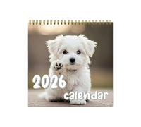 2026 Wall Calendar Puppy Dog - 12 Month Cute Dog Theme with Full Page Layout, Monthly Planner for Home, Office & School Organization
