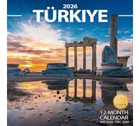 2026 Wall Calendar Türkiye Planner Calendar, Hangable Monthly Wall Calendar with Large Blocks for Organizing & Planning, Academic Schedule, Home, Office & family, Thick & Sturdy Paper (12"x24" Open)