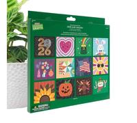 2026 Wall Calendar with Painted Diamonds, Wall Calendar 12 Months Kit Painting with Stones, January December Planner for Home School Living Room Decoration