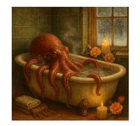 2026 Wall Calendars | 2026 Whole Year Tub Octopus Wall Monthly Calendar | Tasks Planner Smooth Writing Funny Ornament for Dining Room Study Living Room Bedroom Classroom