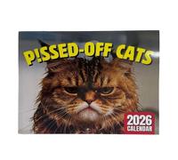 2026 Wall Mounted Monthly Calendar Twin Coil Binding Kitten Theme Calendar 12 Month From Jan to Dec for Home