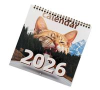 2026 Wall Mounted Monthly Calendar Twin Coil Binding Kitten Theme Calendar 12 Month From Jan to Dec for Home