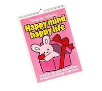 2026 Wall Mounted Monthly Calendar Twin Wire Binding Decorative/Desktop Calendar for Home Decoration Stylish Home Calendar