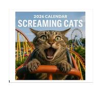 2026 Wall Mounted, Wall Mount of the a 12 | Hilarious Cat Illustrations Planner Ornament for Children Teens Adults Students Teachers Pet Lovers