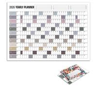 2026 Wall Planer A1 Mid Year Academic Calendar Annual Study Chart Large Yearly Planner | Large Planner for Event Appointment Birthday Deadlines Meal Planning (White)