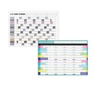 2026 Wall Planer A1 Mid Year Academic Calendar Annual Study Chart Large Yearly Planner | Large Planner for Event Appointment Birthday Deadlines Meal Planning (White & Green)