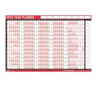 2026 Wall Planner A1 Large 85cm X 58cm Laminated and Unmounted 2025 Wall Calendar With Dry Wipe Pen and Adhesive Dots
