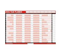 2026 Wall Planner Calendar - A1 Large 85cm x 58cm Laminated Year Planner with Stickers & Dry Wipe Pen - Reusable Annual Wall Chart for Office, Home, School