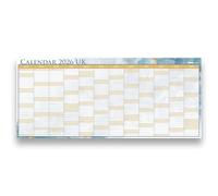 2026 Wall Planner Calendar UK - Blue & Gold Marble - A1 A2 XL - Portrait & Landscape - Holidays Marked (Marble Landscape, X-Wide (1397mm x 610mm))