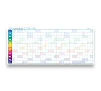 2026 Wall Planner Calendar UK - Rainbow Design - A1 A2 XL Sizes - Portrait & Landscape - Holidays & Weekends Marked (Rainbow Portrait, X-Wide (1397mm x 610mm))