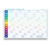 2026 Wall Planner Calendar UK - Rainbow Design - A1 A2 XL Sizes - Portrait & Landscape - Holidays & Weekends Marked (Rainbow Portrait, Bigger than A2 (610mm x 430mm))