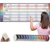 2026 Wall Planner Extra Wide Size (120 x 42 cm) by planners4winners | Yearly Wall Chart Runs Jan' 26 to Dec’ 26 | Month in Row Format, Weekend Aligned | Non Laminated, ROLLED DELIVERY (Year 2026)