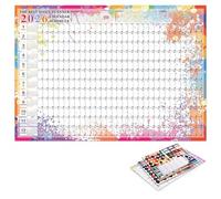 2026 Wall Planner UK, A1 Size Full Year Wall Calendar 2026 Jan to Dec, Yearly Planner for Home School Office with Mount Stickers - 74.2 x 52.5 cm (Retro American style)