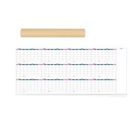 2026 Wall Yearly Calendar Planner Undated Full Year to View Erasable Planner 100x42cm for Daily Scheduling Paper