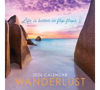 2026 Wanderlust and Travel 12" x 12" Square Hanging Wall Calendar with Stunning Nature Scenery from Around the World - No Plastic, Environmentally Friendly. Daily, Weekly, Monthly 12 Month Planner