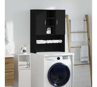 vidaXL Washing Machine Cabinet Black Oak 70.5x25.5x90 cm