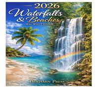 2026 WATERFALLS & BEACHES Mini Wall Calendar