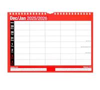 2026 Week to View 5 Person Weekly Planner Spiral Bound Hanging Wall Calendar Family Organiser 8124