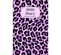 2026 Week to View Diary: Chic Lilac Pink Leopard Print Design. 5.5"x8.5" Size. Ideal for Personal, Business, or Student Use