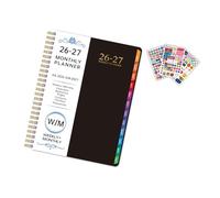 2026 Weekly Academic Planner From Jan to Dec Twin Wire Binding 144 Pages Dated for Daily Planning Notebook with Creative Sticker