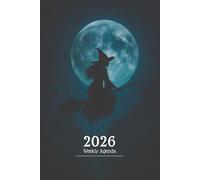 2026 Weekly Agenda: Witch Flying Under the Full Moon, Witchy Organizer with Affirmations