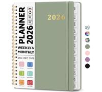 2026 Weekly and Monthly Planner, A5 - Green
