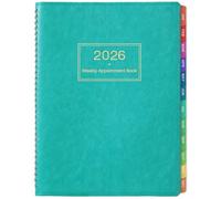 2026 Weekly Appointment Book & Planner - Large 2026 Daily Hourly Planner, JAN 2026 - DEC 2026, 8.5" x 11", Appointment Book with 15-Minute Interval, Thick Paper, Pocket, Turquoise
