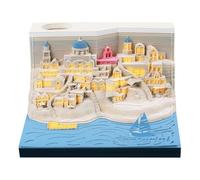 2026 Weekly Calendar 3D Notepad, Santorini 3D Tear Off Weekly Calendar, 2026 Desk Calendar Notepad, Creative Paper Sculpture Gift for Anniversaries, Christmas