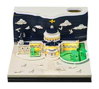 2026 Weekly Calendar 3D Notepad, St Cathedral 3D Tear Off Weekly Calendar, 2026 Desk Calendar Notepad, Creative Paper Sculpture Gift for Anniversaries, Christmas