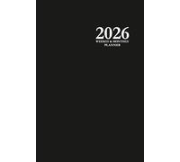 2026 Weekly & Monthly Planner: Black 6x9 Organizer with To-Do Lists, Notes, and Calendar Pages
