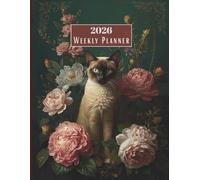 2026 Weekly & Monthly Planner for Cat Lovers | Baroque Style Cover: Floral Cover | Christmas or Birthday Gift | Cats Theme Calendar for 2026