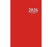 2026 Weekly & Monthly Planner: Red 6x9 Hardcover Organizer with To-Do Lists, Notes, and Calendar Pages