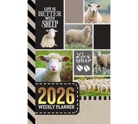 2026 Weekly Planner: 6x9 Dated Diary With To Do List - Habit Tracker - Notes Section / Agenda Gift / Sheep - Farm Animal Lover Theme Cover