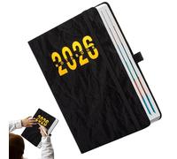 2026 Weekly Planner, A5 Notebook with Waterproof Cover and Tabs, 2026 Yearly Calendar with Monthly Plan, for School Home Office Appointments and Planning for Students and Teachers