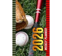 2026 Weekly Planner: Hardcover / 6x9 Dated Diary With To Do List - Habit Tracker - Notes Section / Agenda Gift / Baseball Softball Sports Art Cover