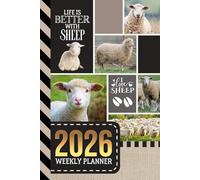 2026 Weekly Planner: Hardcover / 6x9 Dated Diary With To Do List - Habit Tracker - Notes Section / Agenda Gift / Sheep - Farm Animal Lover Theme Cover