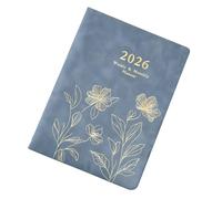 2026 Weekly Planner Refillable 6 Rings Leather Binder Journal Notebook Weekly Monthly Academic Planner with Dated Pages PU Leather Notebook