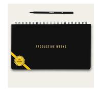 2026 Weekly Planner | Undated Daily Monthly Productivity Pad with Habit Tracker, Weekly To Do List & Free Pen | Spiral-Bound Desk Organizer Notepad for Adhd, Work, College & Home | Lasts 1 Full Year